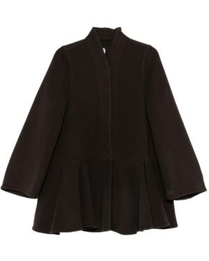 Loewe Wool And Cashmere Short Coat - Black