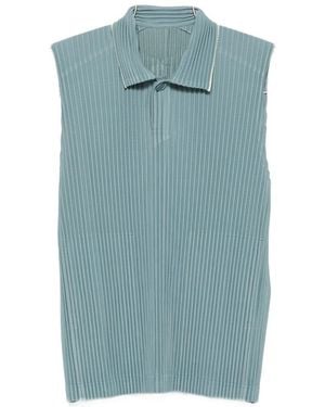 Homme Plissé Issey Miyake Pleated Vest By - Blue
