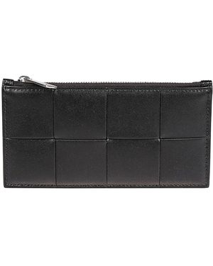 Bottega Veneta Porta carte di credito con logo - Nero