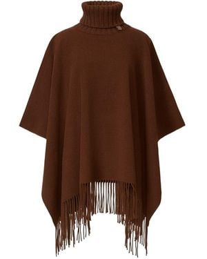 Fabiana Filippi Wool Poncho - Brown