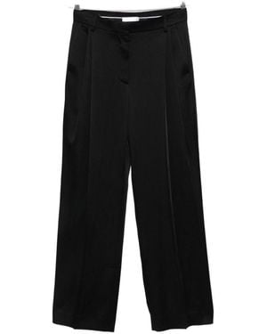 Stella McCartney Pleated Satin Trousers - Black