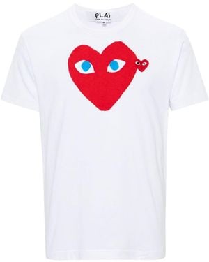 COMME DES GARÇONS PLAY Logo Cotton T-Shirt - White