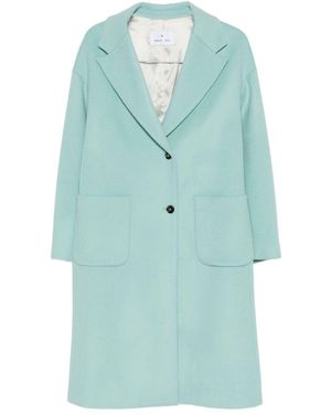 Manuel Ritz Bottoned Double Breasted Coat - Blue