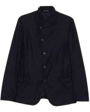 Emporio Armani Wool Blazer Jacket - Blue