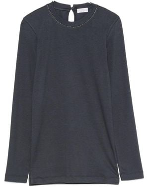 Brunello Cucinelli Cotton Crewneck Sweater - Blue