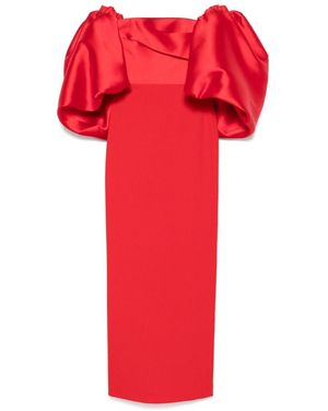 Solace London Abito Lungo Floris - Rosso