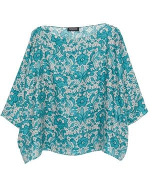 Gianluca Capannolo Laura Printed Silk Blouse - Blue