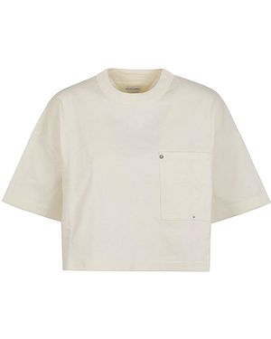 Bottega Veneta T-Shirt Cropped - Bianco