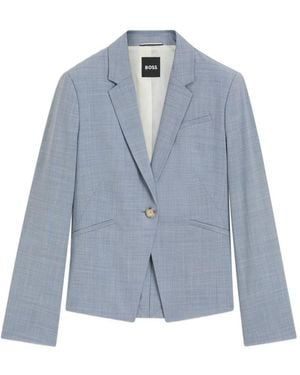 BOSS Single-Breasted Blazer - Blue