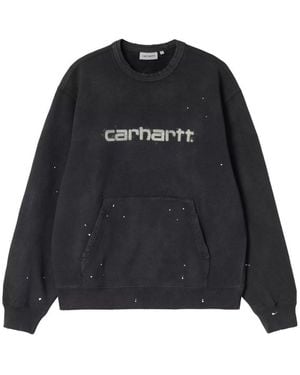 Carhartt Logo Cotton Sweatshirt - Black