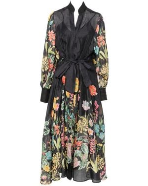 Lavi Printed Long Dress - White
