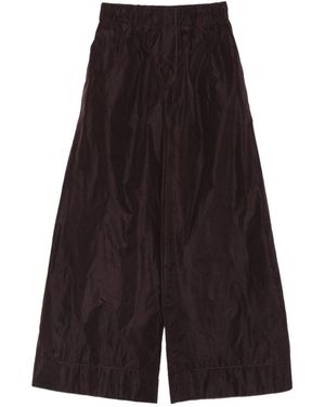 Susanne Bommer Taffetas Wide-Leg Trousers - Black