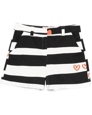 ALESSANDRO ENRIQUEZ Striped Cotton Shorts - Black