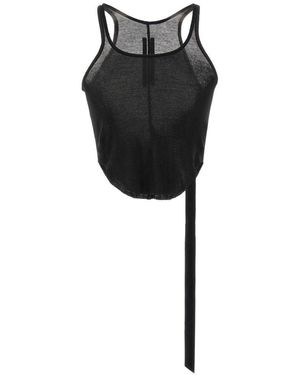 Rick Owens Cotton Cropped Top - Black
