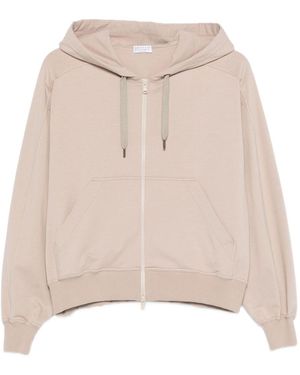 Brunello Cucinelli Cotton Hoodie - Natural
