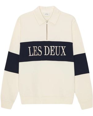 Les Deux Zipper Rugby Sweatshirt - Blue