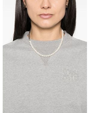 Miu Miu Felpa Girocollo - Bianco