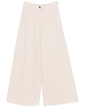 forte_forte Cotton Wide-Leg Trousers - White