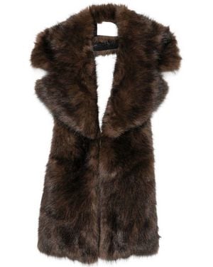 Apparis Mia Faux Leather Vest - Black