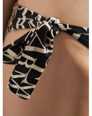 Emporio Armani Allover Logo Bikini Set - Black