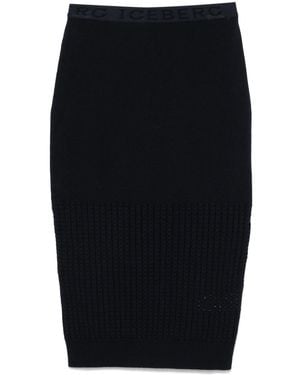 Iceberg Knitted Skirt - Black