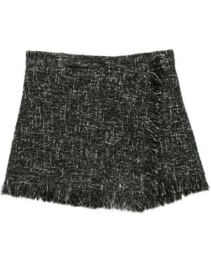 MSGM Fringed Shorts - Black