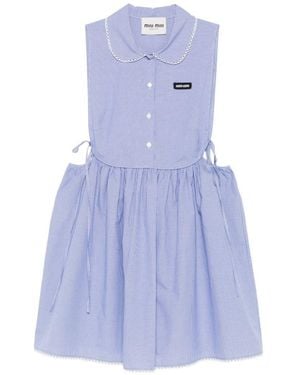 Miu Miu Cotton Short Dress - Blue