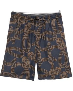 Loewe Paula's Ibiza Printed Silk Shorts - Grey