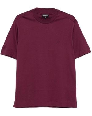 Emporio Armani Logo Cotton T-Shirt - Purple