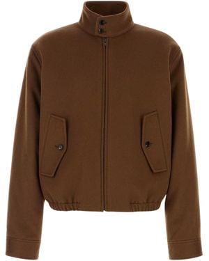 Bottega Veneta Brushed Relaxed Fit Blouson - Brown