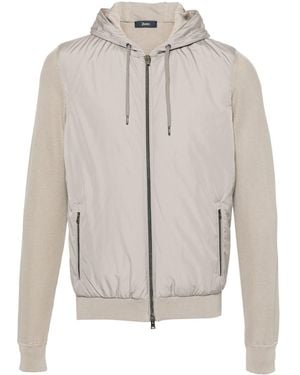 Herno Nylon And Cotton Blouson Jacket - Grey