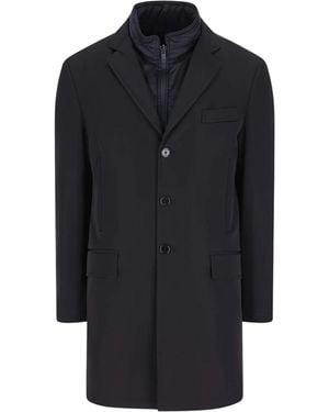 Fay Double Breasted Coat - Blue
