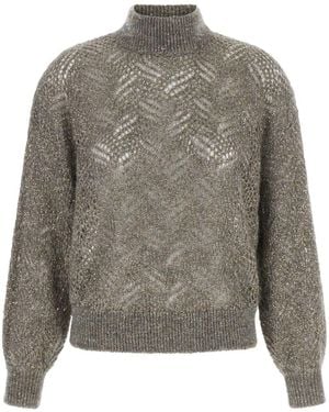 Brunello Cucinelli Wool Turtle-Neck Jumper - Grey