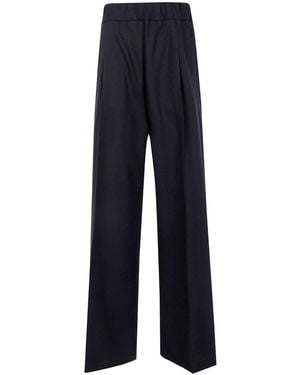 Semicouture Wool Trousers - Blue