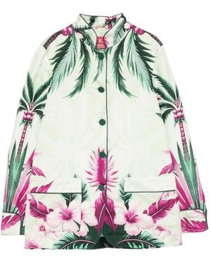 F.R.S For Restless Sleepers Printed Silk Jacket - Green