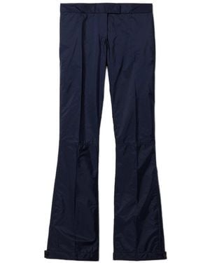 Miu Miu Nylon Flared Trousers - Blue