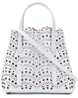 Alaïa Mina 20 Leather Handbag - White