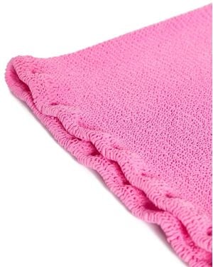 Mc2 Saint Barth Skirt With Logo - Pink