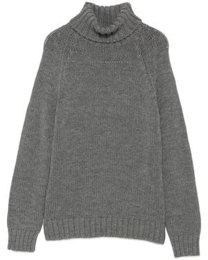 Base London Wool Turtle-Neck Jumper - Grey