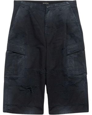 Balenciaga Cropped Bermuda Shorts - Blue