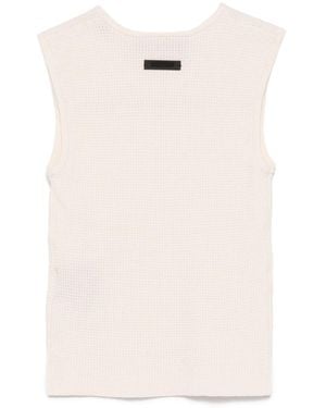 Essentials Canotta Waffle- Donna - Neutro