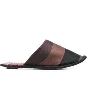 PUCCI Silk Slippers - Brown