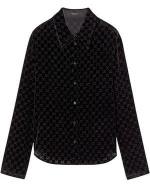 Gucci Gg Velvet Shirt - Black