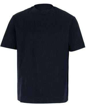 Emporio Armani Logo Cotton T-Shirt - Blue