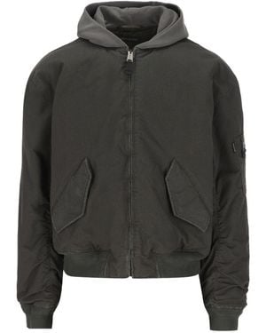 Balenciaga Cotton And Nylon Blend Bomber Jacket - Black