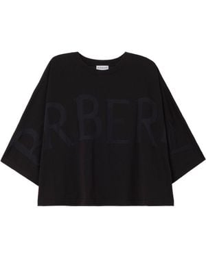 Burberry Logo Cotton T-Shirt - Black