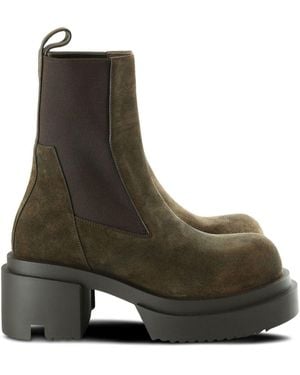 Rick Owens Suede Leather Boots - Black