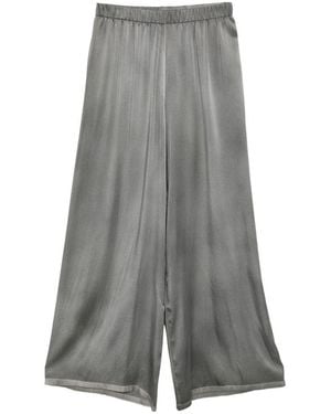 Avant Toi Silk Flared-Leg Trousers - Grey