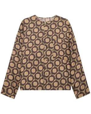 Emporio Armani Printed Short Jacket - Natural