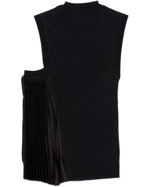 Emporio Armani Pleated Tank Top - Black